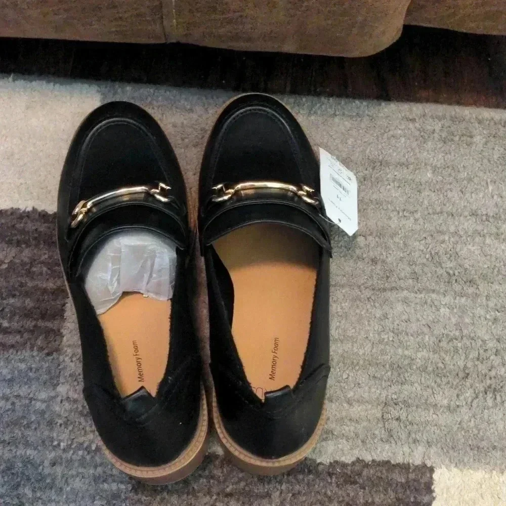 Time and Tru Women's Block Heel Loafers